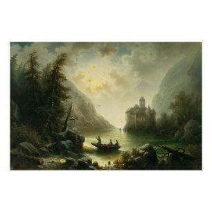 Poster Traversée par une nuit au clair de lune – Albert R