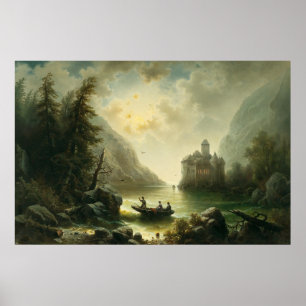 Poster Traversée par une nuit au clair de lune – Albert R