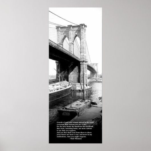 Poster Traverser Brooklyn Ferry New York City Walt Whitma (Devant)