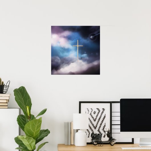 Poster Traverser dans les nuages (Bureau à domicile)