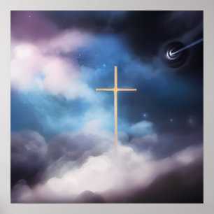 Poster Traverser dans les nuages