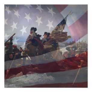 Poster Traverser la rivière Delaware toile étirée