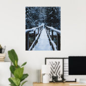 Poster Traverser la rivière en hiver (Bureau à domicile)