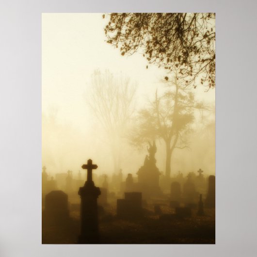 Poster Traverser Le Cimetière Foggy (Devant)