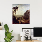 Poster Traverser le ruisseau par Joseph William Turner (Bureau à domicile)