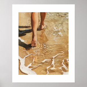 Poster traverser les vagues du rivage