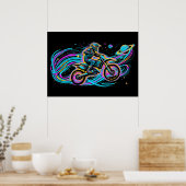 Poster Traverser l'espace - Motocross Rider (Cuisine)