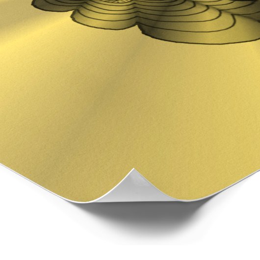 Poster Treble Clef Gold Metallable personnalisable (Coin)