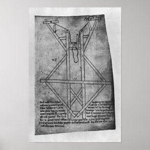 Poster Trebuchet, machine à lancer des flèches