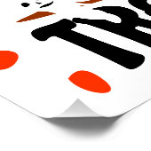 Poster Treck Trat Citrouille Sourire (Coin)