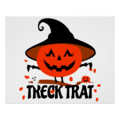 Poster Treck Trat Citrouille Sourire (Devant)