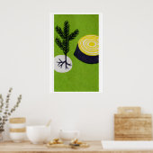 Poster Tree and Stump Matchbox Art Print, Czech Vintage (Cuisine)