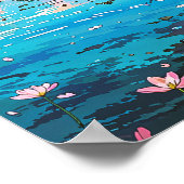 Poster Tree Island - Style d'illustration de la nature co (Coin)