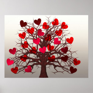 Poster Tree Of Hearts