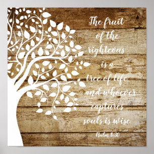 Poster Tree of life wood wall art