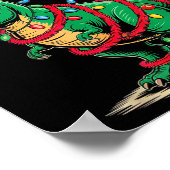 Poster Tree Rex Christmas Costume T-rex Dinosaur Xmas Lig (Coin)