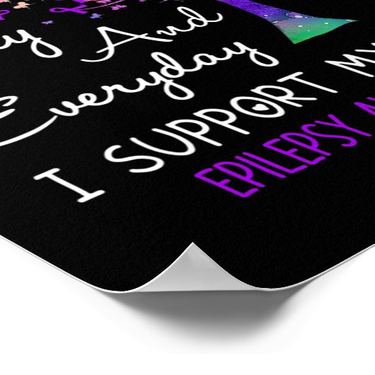 Poster Tree Ribbon I Support My Hero Epilepsie Awareness (Coin)