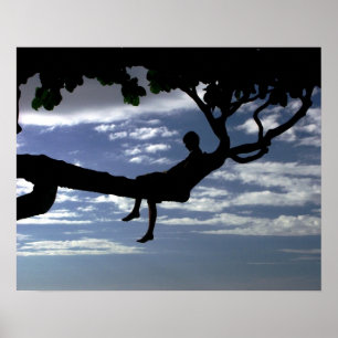 Poster Tree Thinker Boy