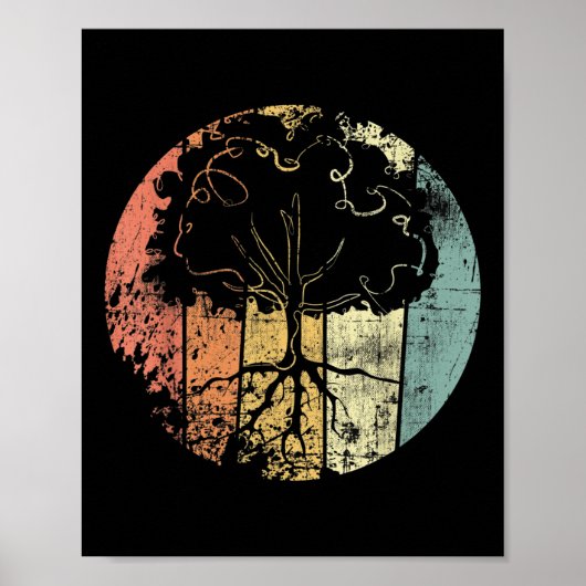 Poster Tree Vintage Nature Protection De l'environnement (Devant)