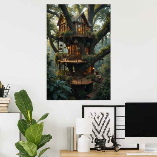 Poster Treehouse (Bureau à domicile)