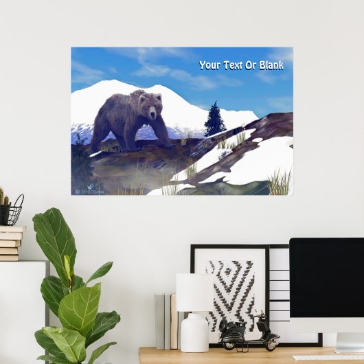 Poster Treeline Grizzly (Bureau à domicile)
