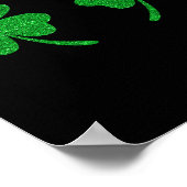 Poster Trèfle Chanceux Irlandais Fleur St Patrick (Coin)