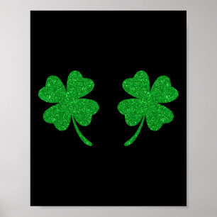 Poster Trèfle Chanceux Irlandais Fleur St Patrick