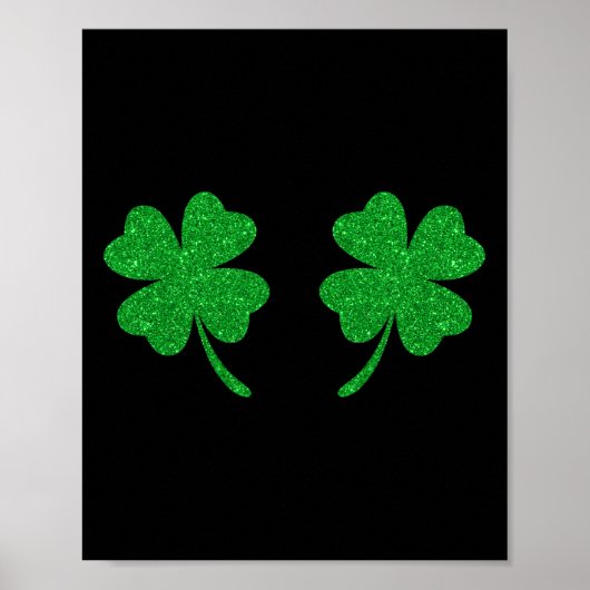 Poster Trèfle Chanceux Irlandais Fleur St Patrick (Devant)