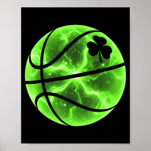 Poster Trèfle Chanceux Shamrock Basball Saint-Patrick Irl