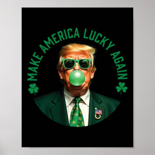 Poster Trèfle de la Saint-Patrick de Trump pour hommes fe