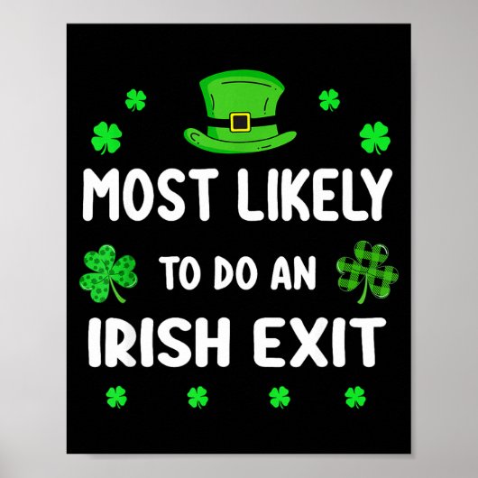 Poster Trèfle de la Saint-Patrick le plus susceptible de (Devant)