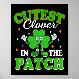 Poster Trèfle Drôle Le Plus Mignon Dans La Tache St Patri