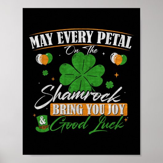 Poster Trèfle Joyeuse Saint-Patrick (Devant)