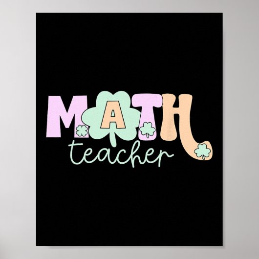 Poster Trèfle Mignon Prof De Maths Algèbre Géométrie St P (Devant)