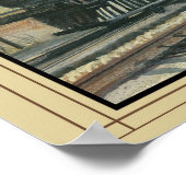 Poster trein met grens (Hoek)