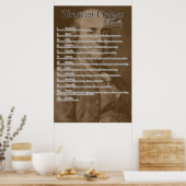 Poster "Treize vertus" (Cuisine)