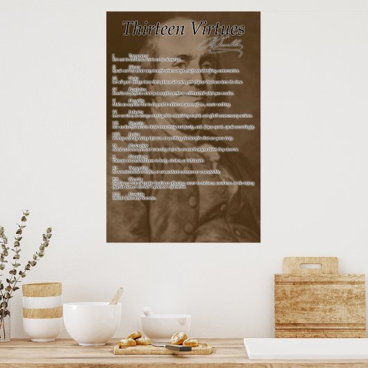 Poster "Treize vertus" (Cuisine)