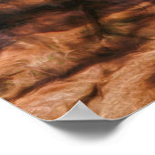 POSTER TREK MÉXICAIN DE LOUP ROUGE DÉSERT (Coin)