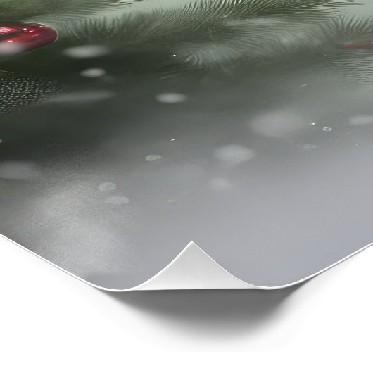 Poster Trek Walker Coonhound Dog en Noël de neige (Coin)