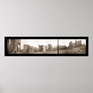 Poster Tremblement de terre San Francisco Photo 1906