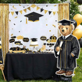 Poster Trendy Bear Printable Graduation Party Decor