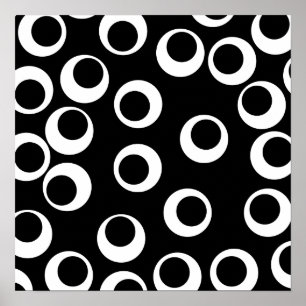 Poster Trendy black and white retro design.