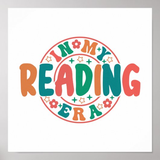 Poster Trendy Book Lover "In My Reading Era" Sticker (Devant)
