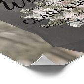 Poster Trendy Calligraphy Faded Photo Welcome Wedding  (Coin)