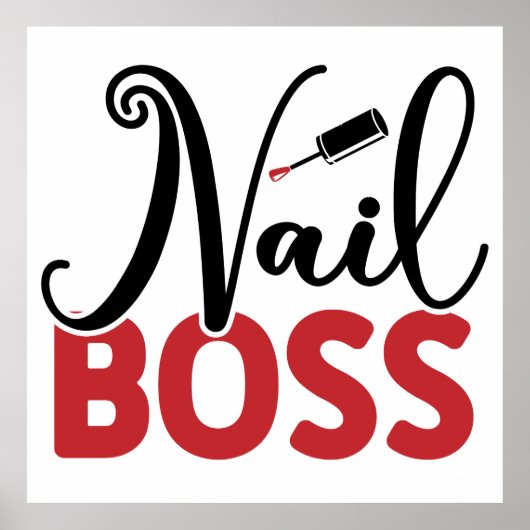 Poster Trendy Cute Nail Boss Nail Salon (Devant)