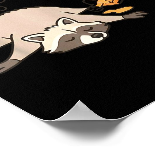 Poster Trendy Funny Trashed Panda Drunk Raccoon Lovers Me (Coin)