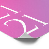 Poster Trendy Modern Bold Pink Gradient 21st Birthday (Coin)