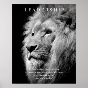 Poster Trendy Motivational Leadership Lion