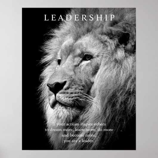 Poster Trendy Motivational Leadership Lion (Devant)