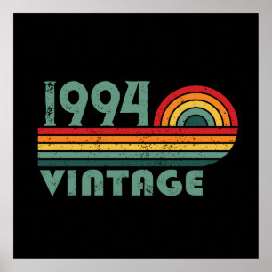 Poster Trente personnalisé fête d'anniversaire vintage 30